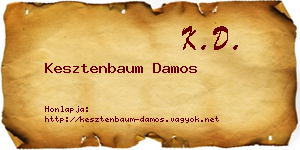 Kesztenbaum Damos névjegykártya